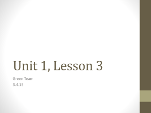 Unit 1, Lesson 3 - Issaquah Connect