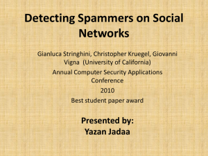 Detecting Spammers on Social Networks