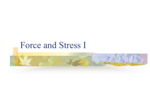 Force and Stress I