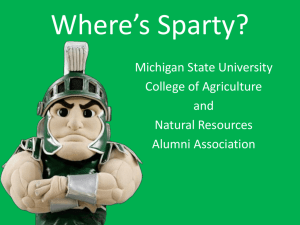 See where Sparty's been lately - College of Agriculture & Natural