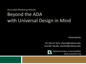 Beyond the ADA with Universal Design in Mind