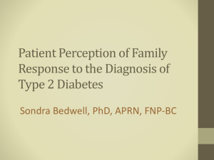 Patient Perception of Family Response to the Diagnosis of Type 2