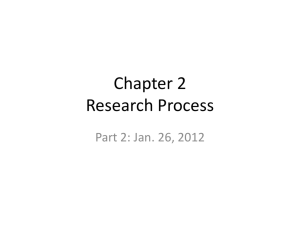 Chapter 2 Research Process - the Department of Psychology at