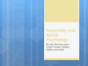 Personality & Social Psych