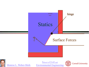 Fluid Statics (surface forces)