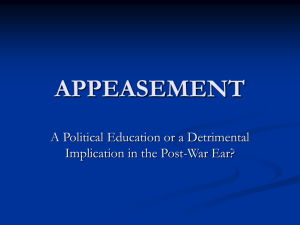 What is Appeasement?