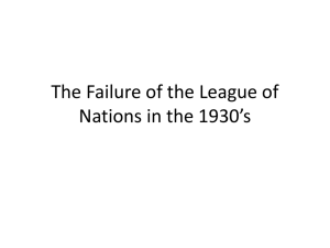 The Failure of the League of Nations in