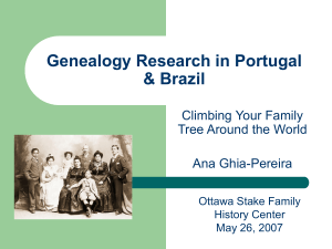 Genealogical Research in Portugal and Brazil