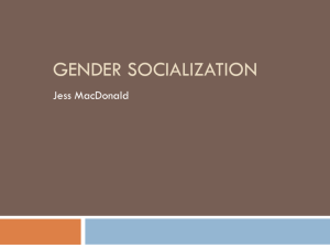 Gender Socialization - People Server at UNCW
