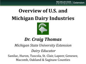 Overview of U.S. and - Dairy Team