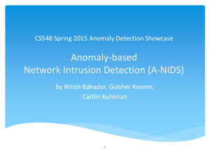 CS548 Spring 2015 Anomaly Detection Showcase Anomaly