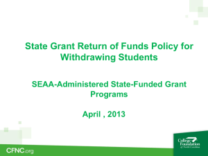 Return of Funds Training Presentation