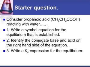 CI 8.2 Strong and Weak Acids