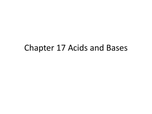 Chapter 17 Acids and Bases - SaxonyLutheranScienceLove