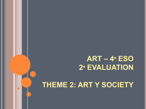 plástica – 4º eso 2ª evaluación tema 2: arte y sociedad