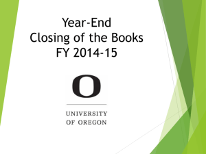 Year-End Closing of the Books - VPFA-PROD