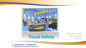 Travel Safety - Environmental Health & Safety Resources for ANR
