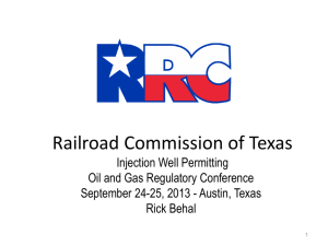 Injection Well Permitting - Railroad Commission of Texas