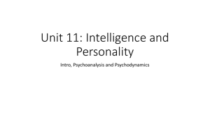 Unit 11: Intelligence and Personality