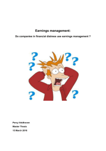 Literature review of earnings management and going concern