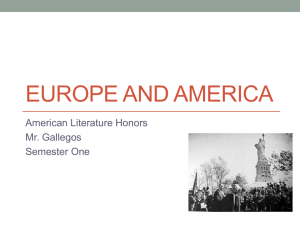 Europe and america - ALHS American Literature