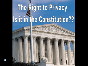 3. Unit IV: Right to Privacy