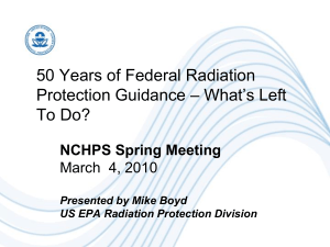 50 Years of Federal Radiation Protection Guidance