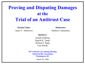 proving damages in a price-fixing case