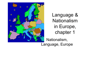 Language & Nationalism in Europe, chapter 1