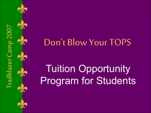 Tuition Opportunity Program for Students (TOPS)
