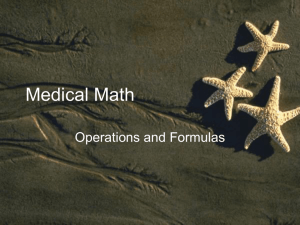 Medical Math 2