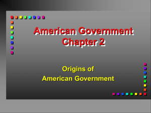 American Government Chapter 2 Origins of American Government