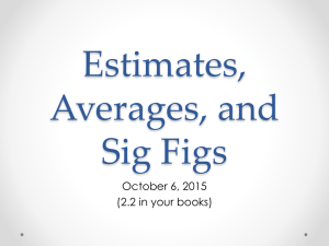 Slides for Chapter 2.2, Part 2 – Significant Figures