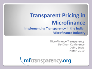 MFTransparency_India Presentation_March 2010 - Sa-Dhan