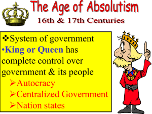 Absolutism Powerpoint