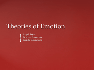 Theories of emotion