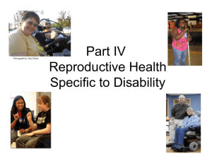 Part IV Issues Specific to Disability