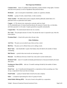 investment definitions