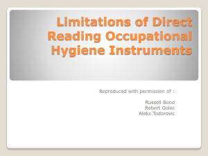 Direct reading Instruments * Uses and Limitations