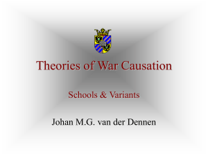 Theories of War Causation