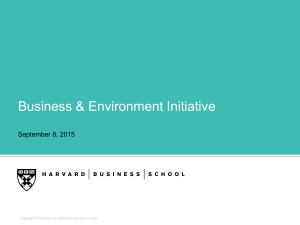 BEI Overview - Harvard Business School