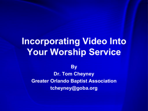 Incorporating Video Into Your Worship Service