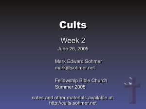 Cults - Sohmer