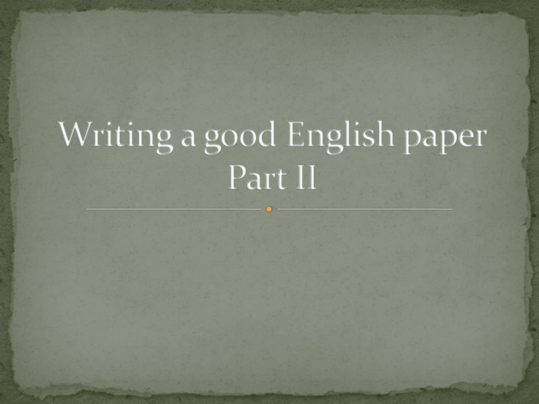  How To Write An English Paper 