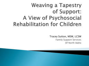 Weaving a Tapestry of Support: A View of Psychosocial