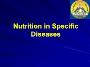 Nutrition in Specific Diseases