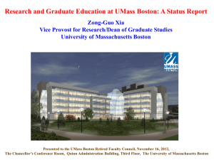 Graduate Education and Research at UMass Boston - CIT