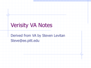 Verisity VA Notes