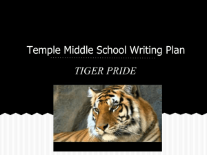 Temple Middle School Writing Plan