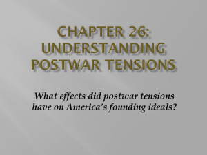 Chapter 26: Understanding Postwar Tensions